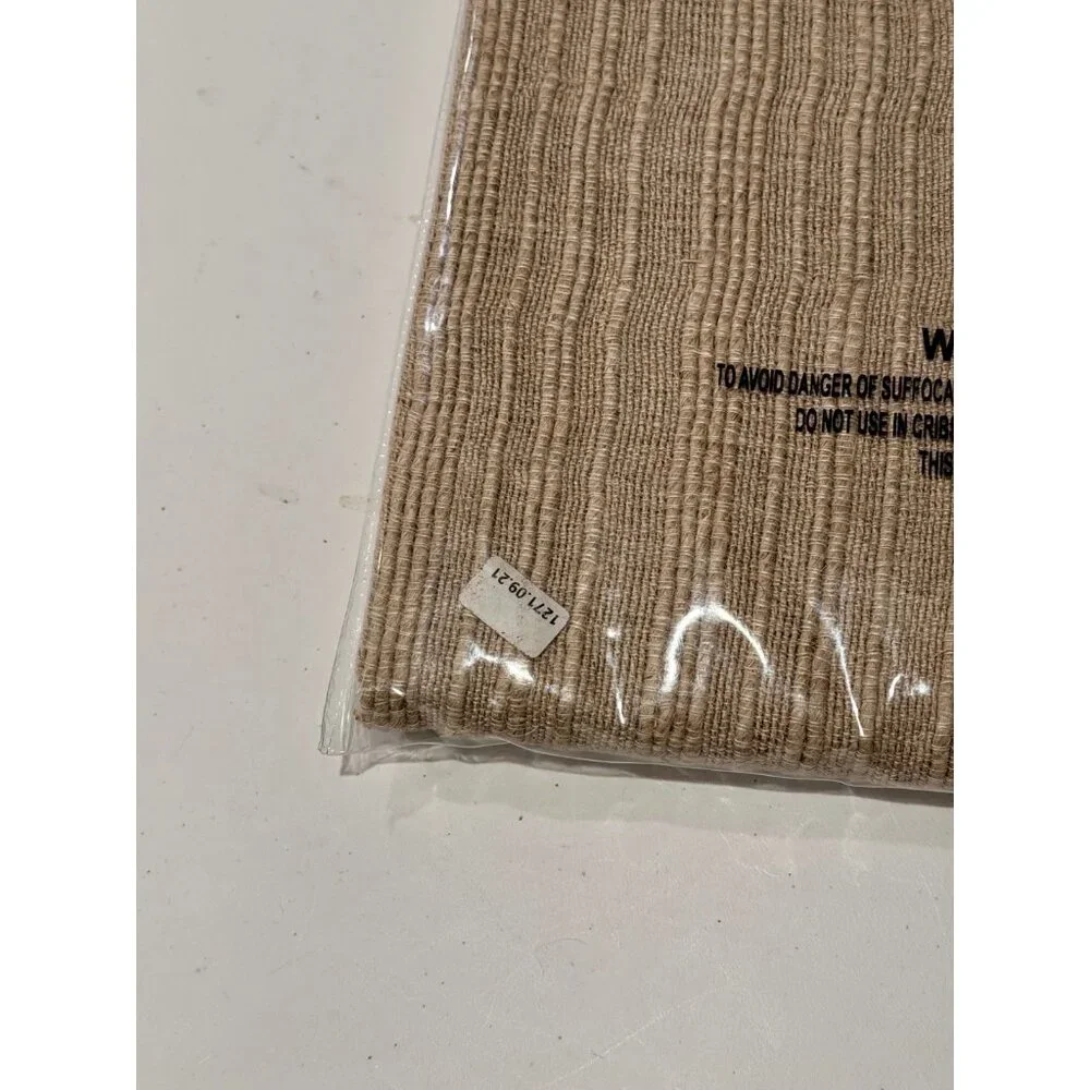 NEW‎ AMITY HOME CALLOWAY EURO SHAM Textured Linen Blend Pillow Cover Tan Beige